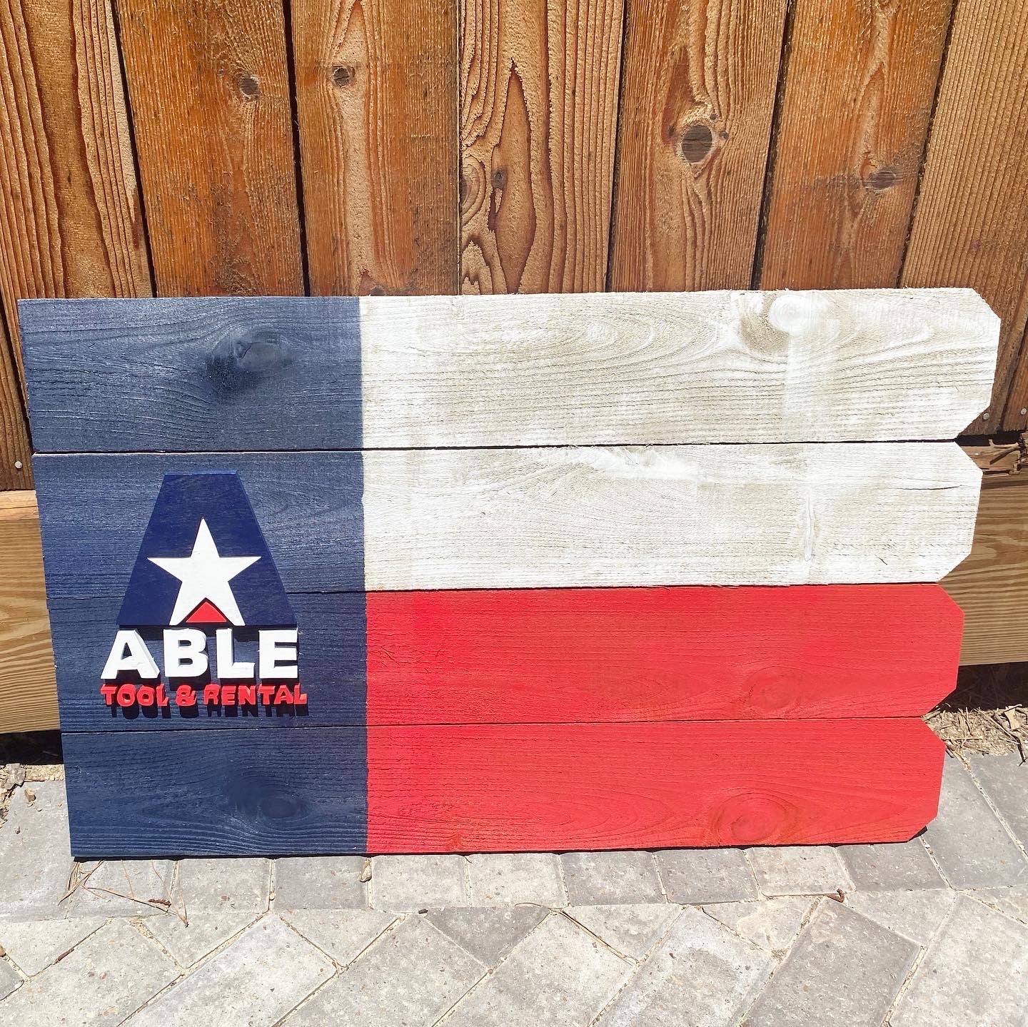 Custom Fence Picket Flag Signs