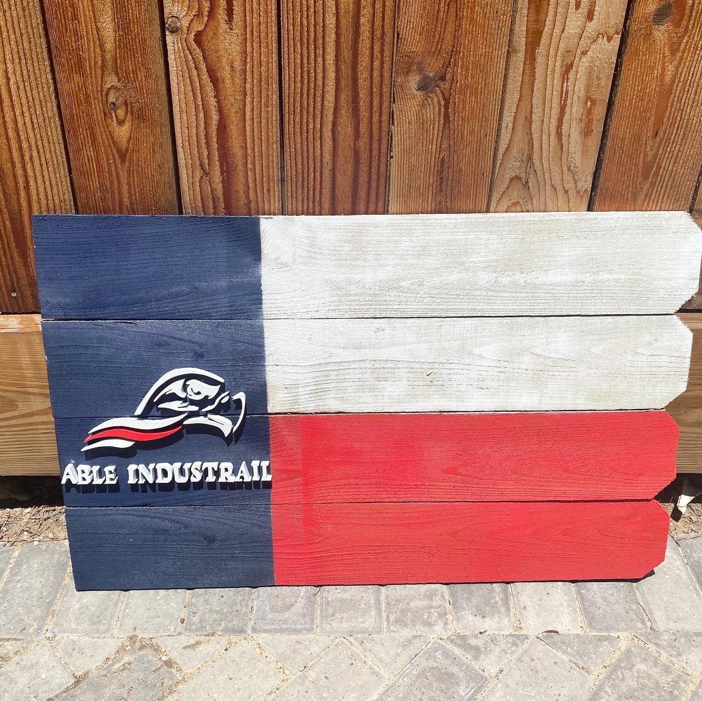 Custom Fence Picket Flag Signs