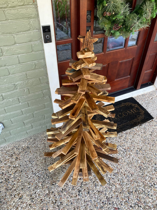 Custom Wooden Christmas Tree- 5 feet tall