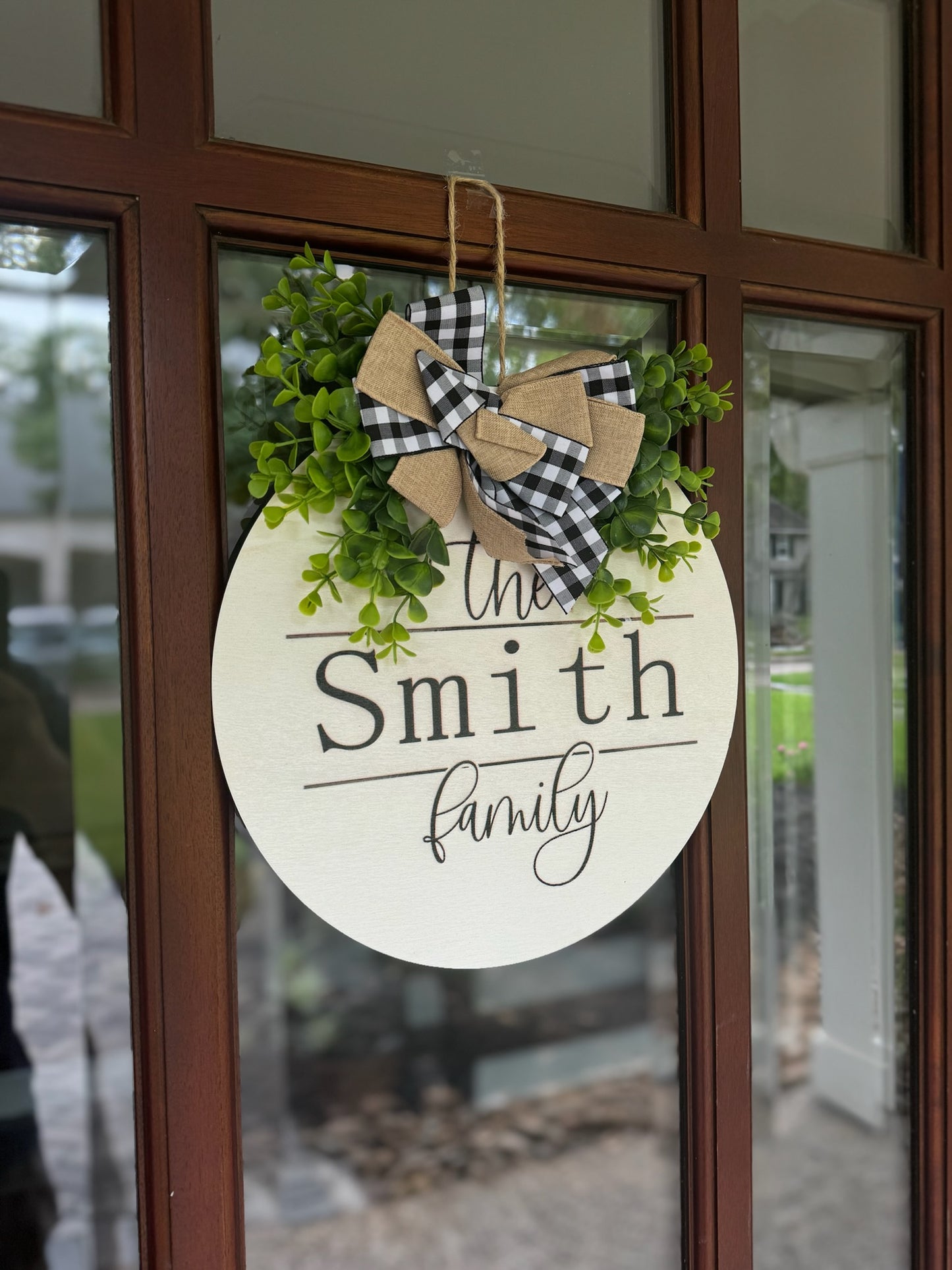 Custom Door Hanging Sign (White)