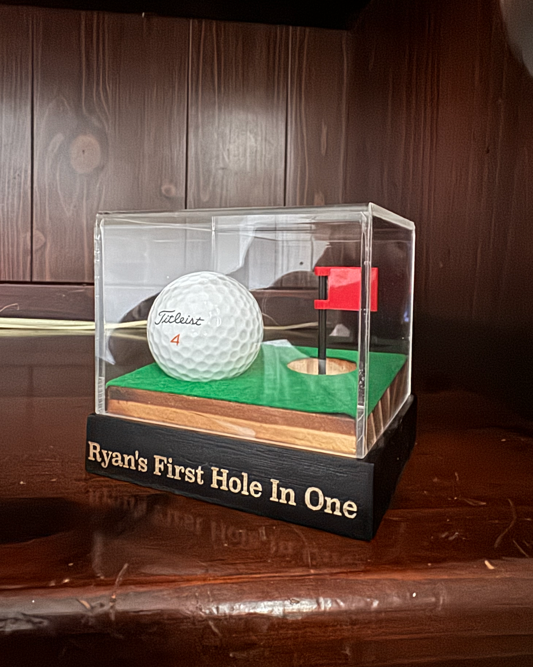 Custom Hole in One Golf Ball Display