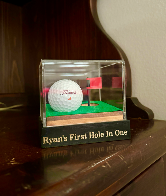 Custom Hole in One Golf Ball Display