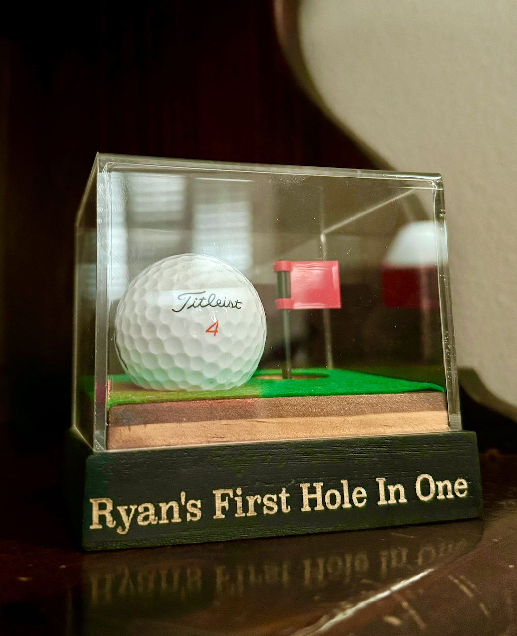 Custom Hole in One Golf Ball Display