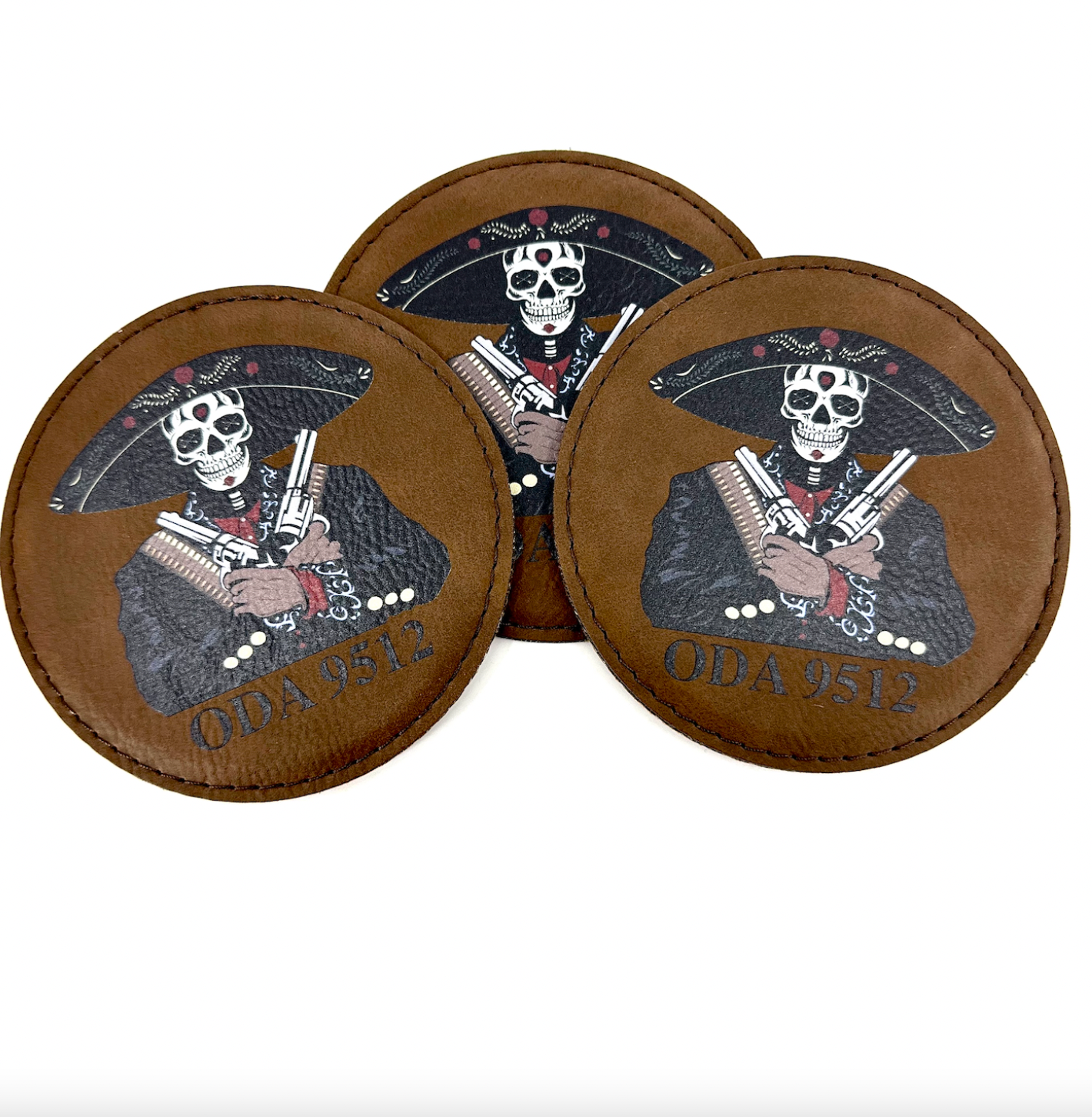 Custom Colored Leather Coasters