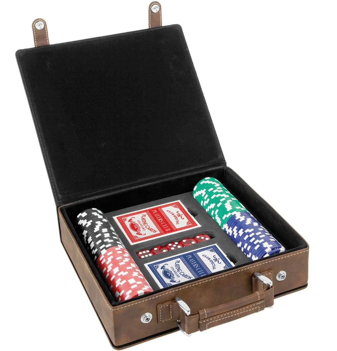 Custom Leather Poker Sets