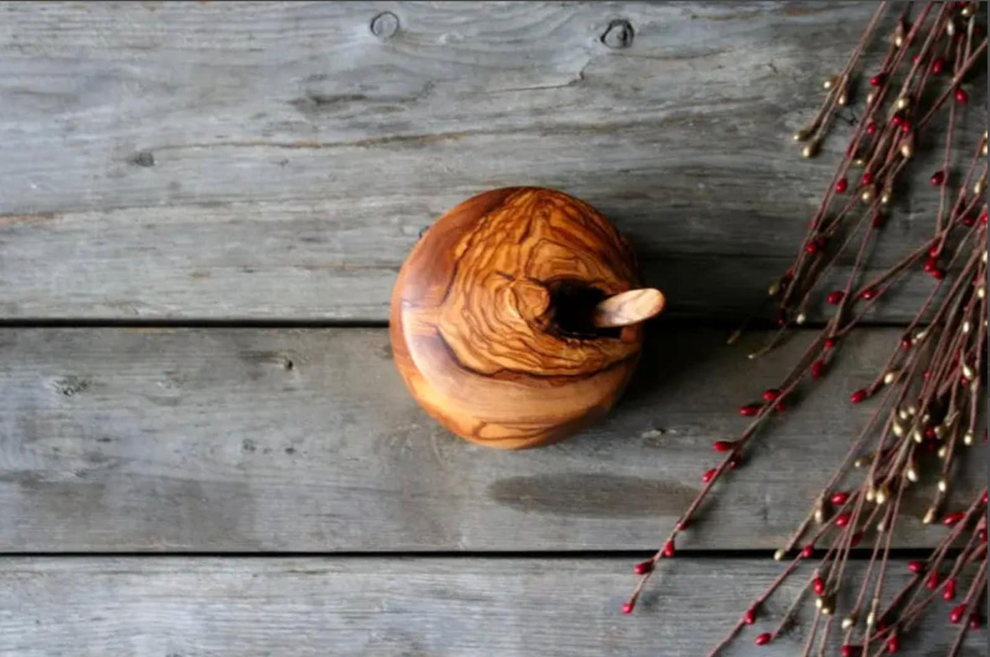 Olive Wood Spice Bowl