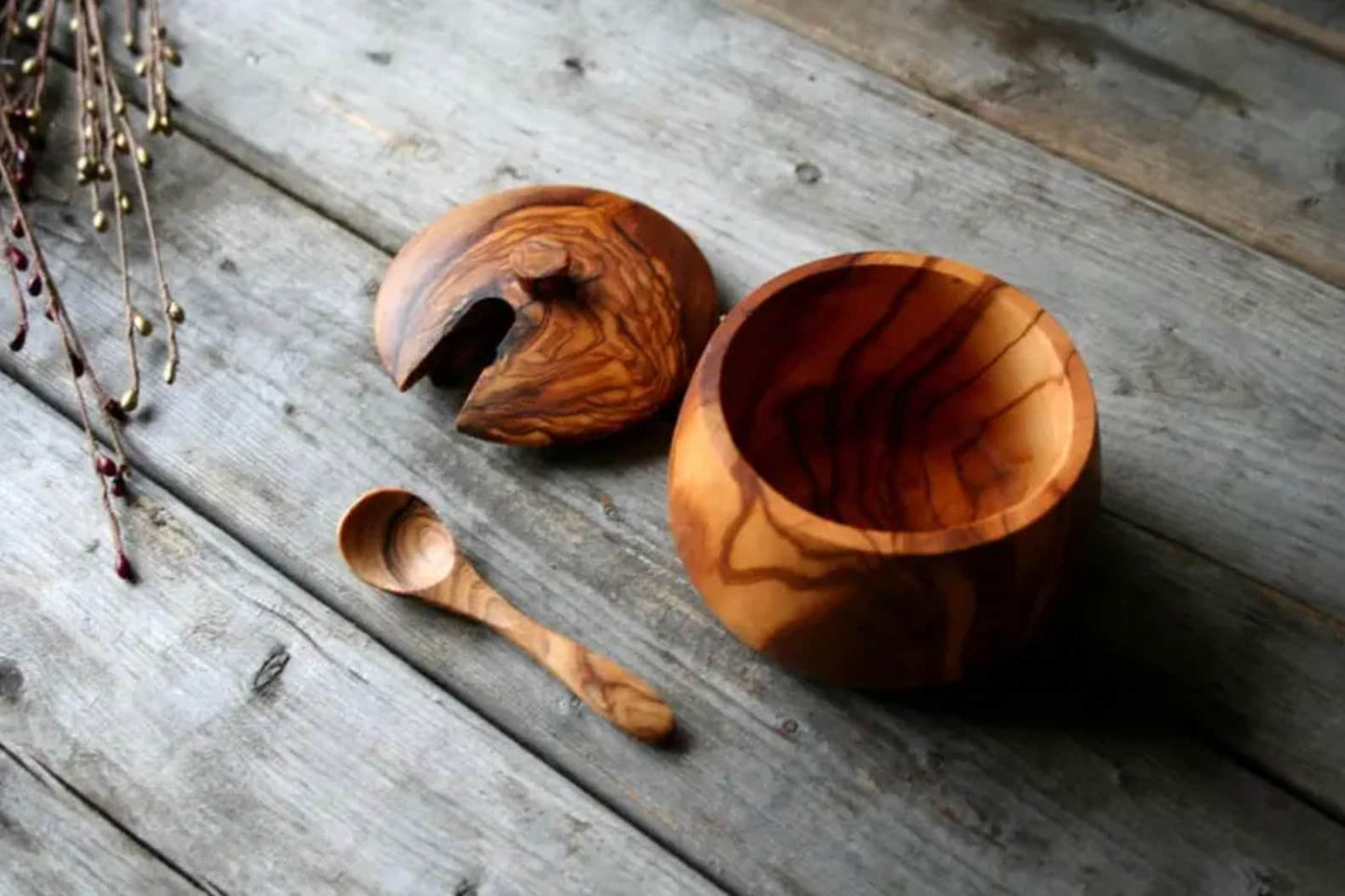 Olive Wood Spice Bowl