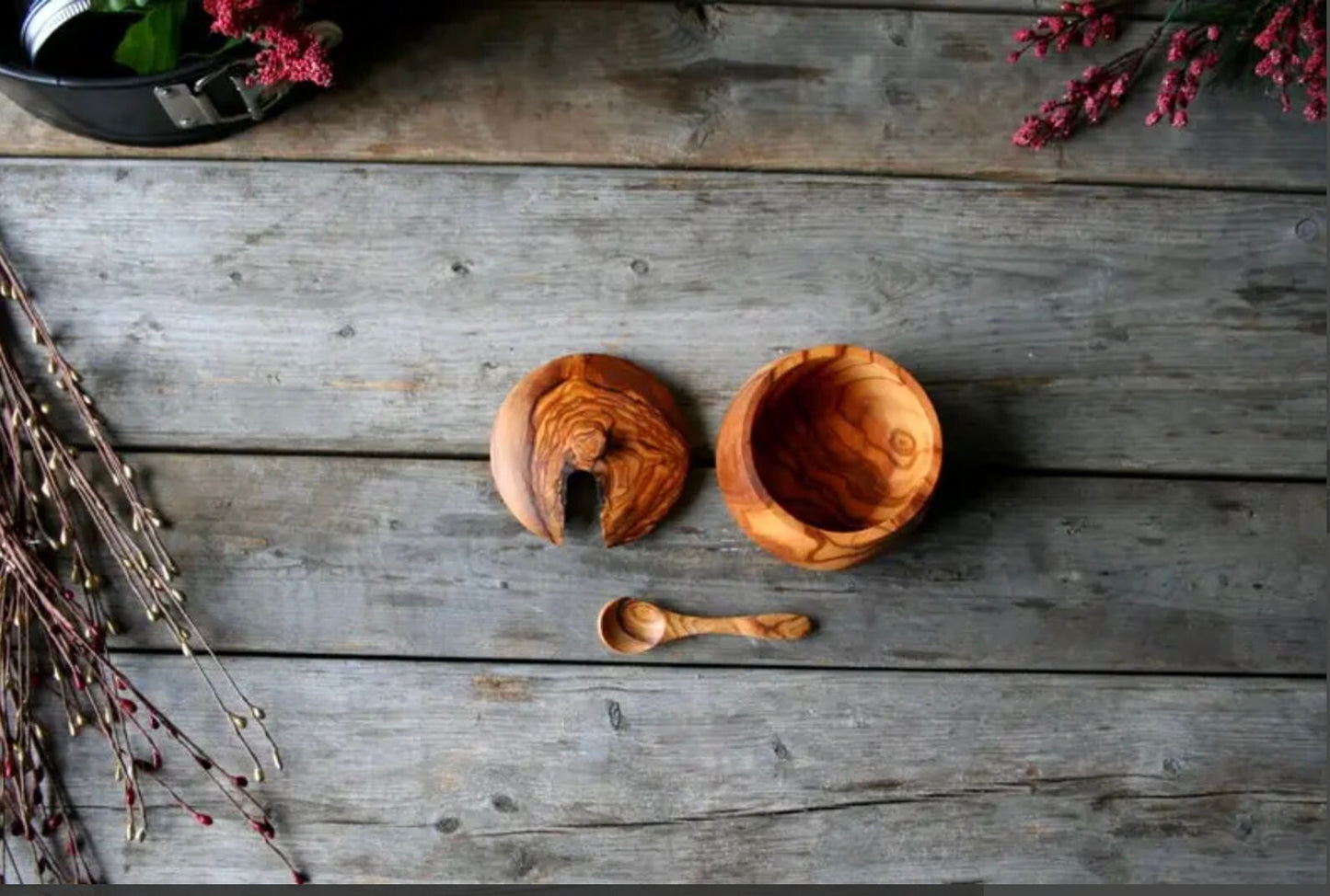 Olive Wood Spice Bowl