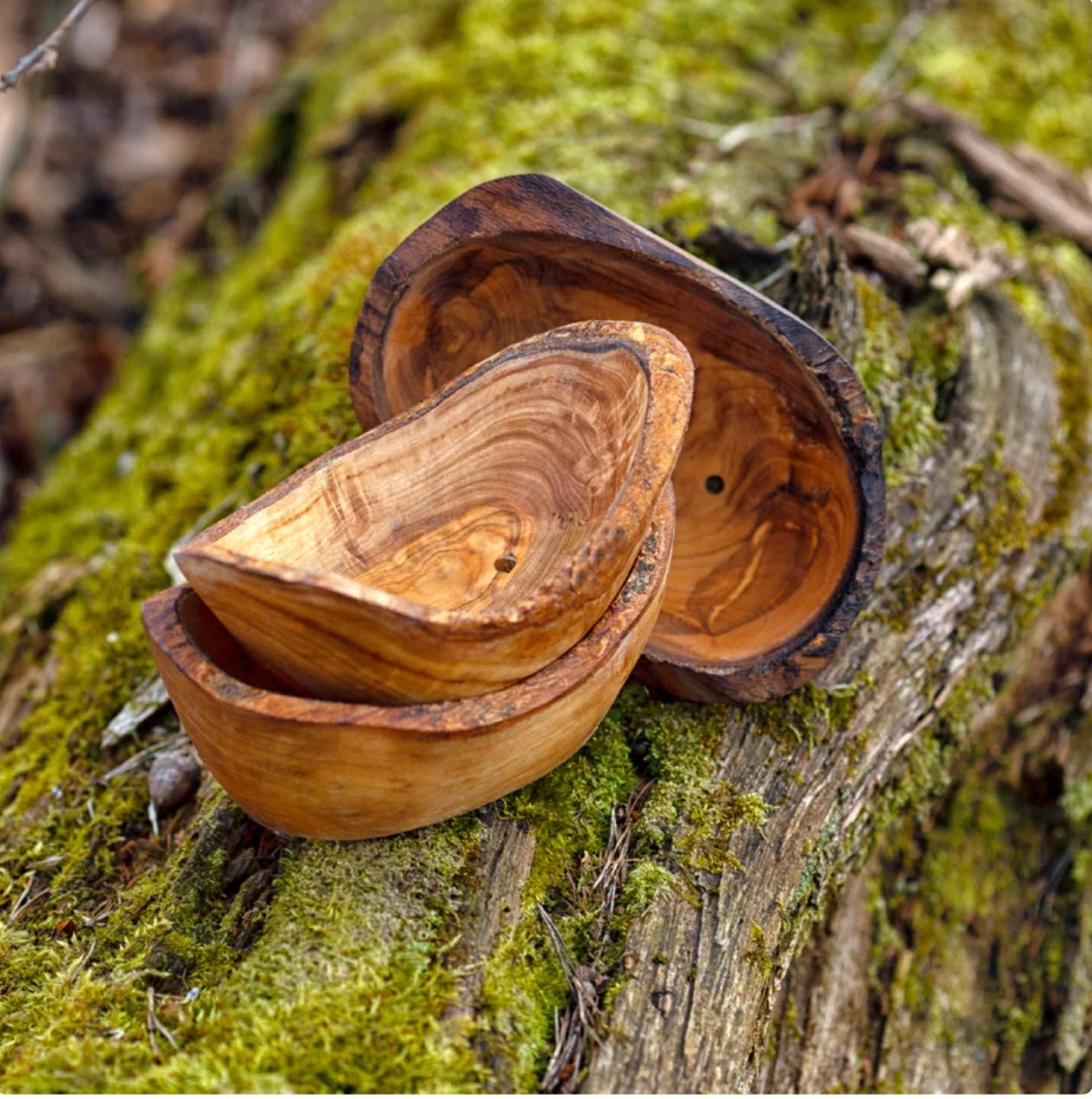 Rustic Olive Wood Soap Dish