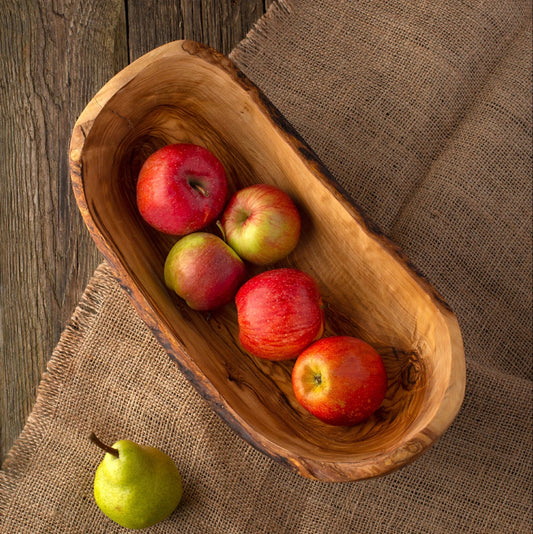 Large Olive Wood Fruit Bowl