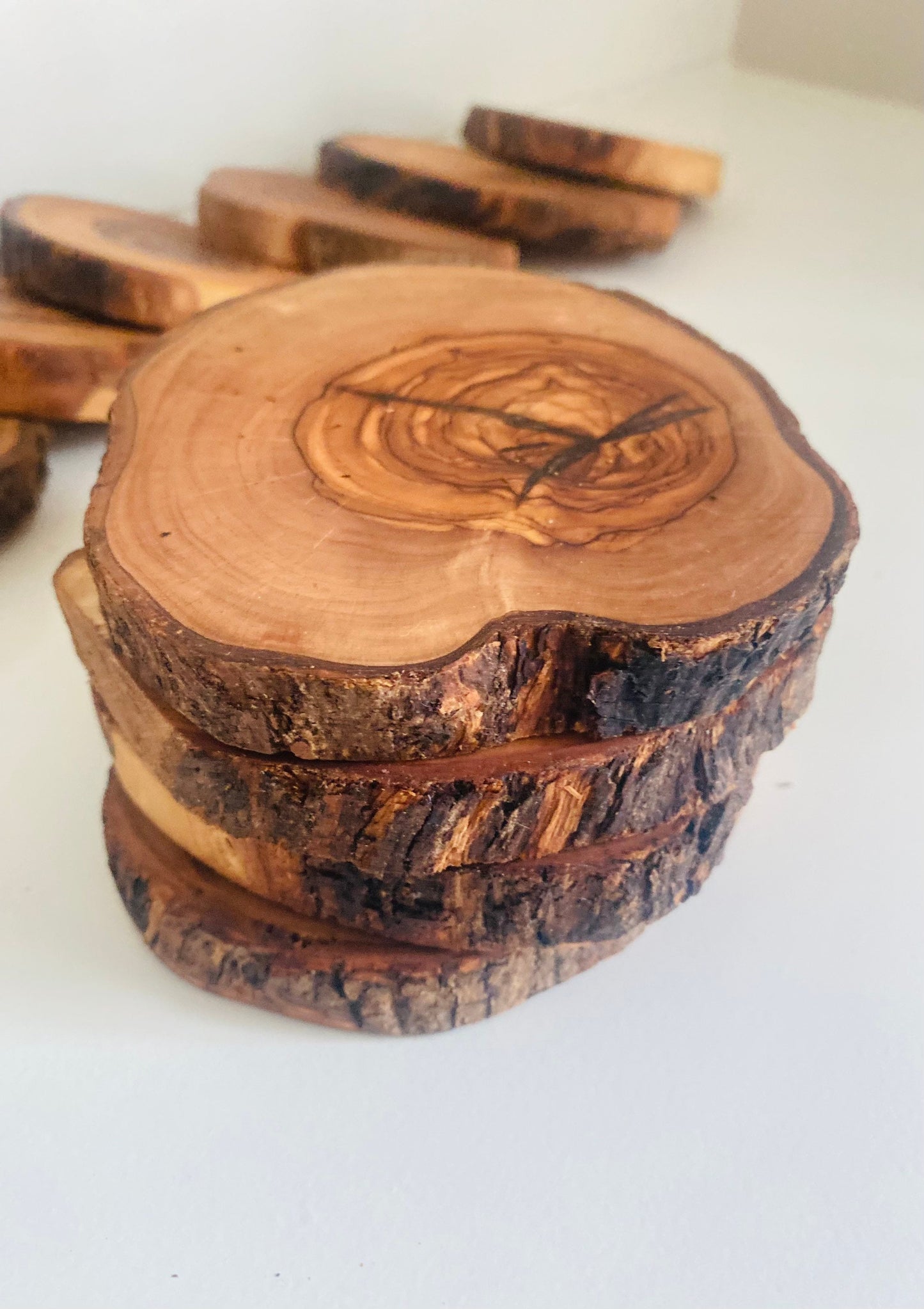 Rustic Olive Wood Coasters