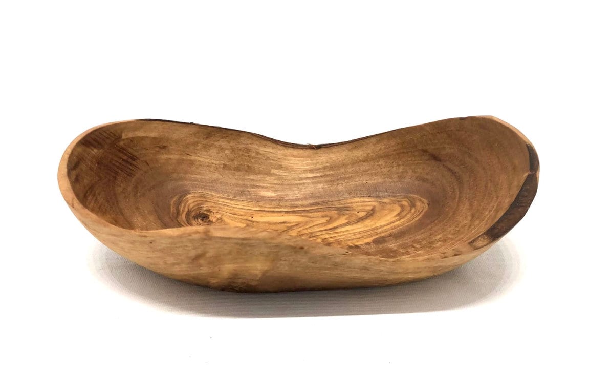 Rustic Live Edge Olive Wood Snack Bowl