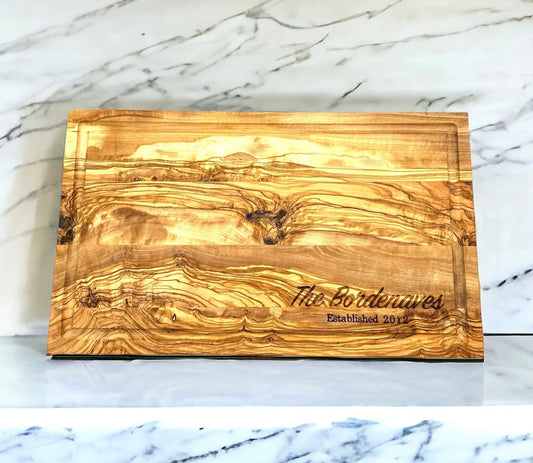 Olive Wood Rectangle Cutting Board- 16 inch