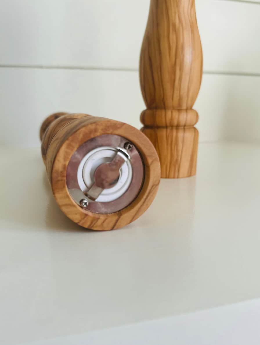 Large Olive Wood Salt & Pepper Grinders- Set of 2