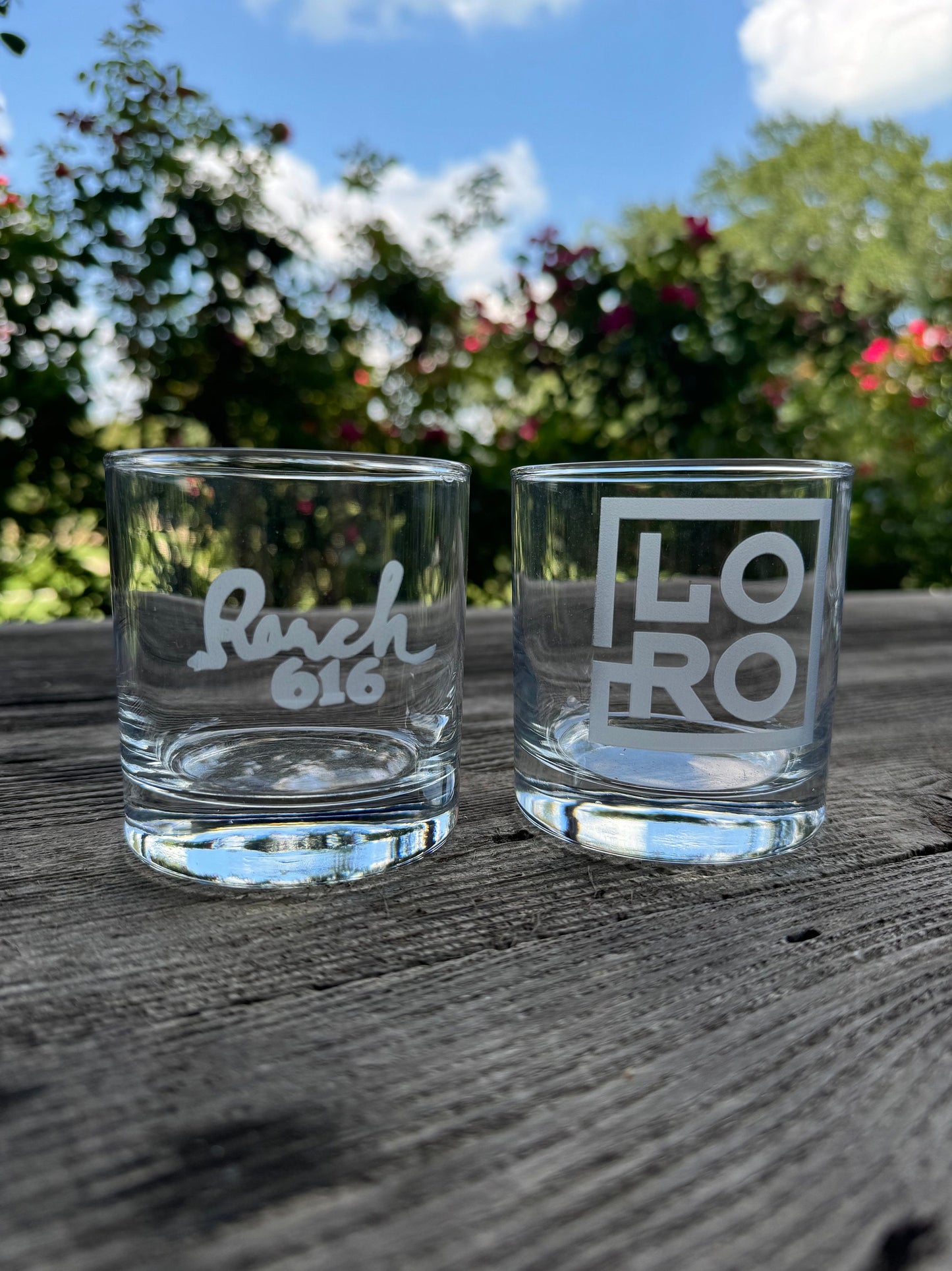 Custom Company, County Club & Ranch Logo Whiskey Glasses