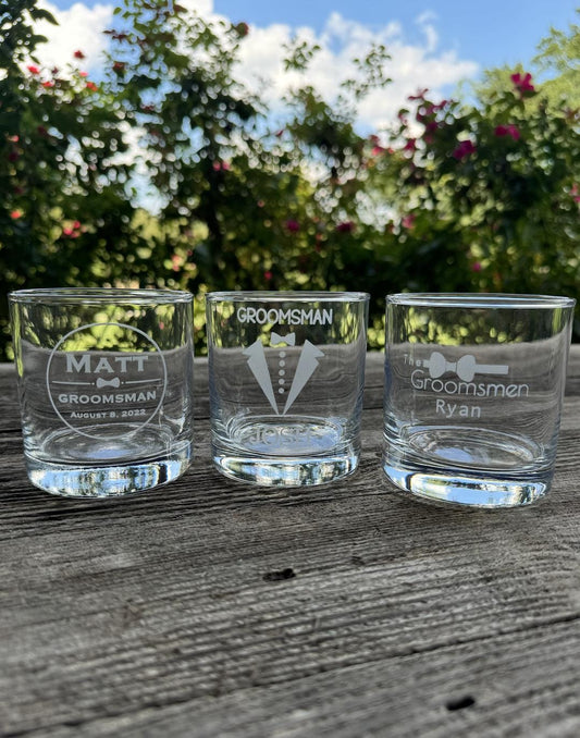 Custom Groomsmen Whiskey Glasses