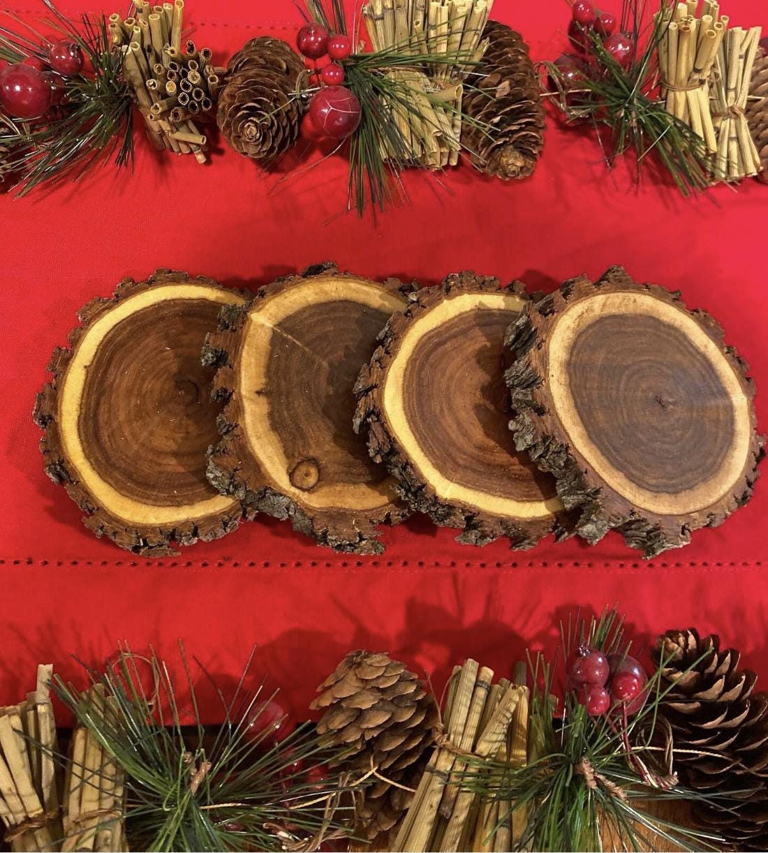 Hand-Cut Mesquite Coasters