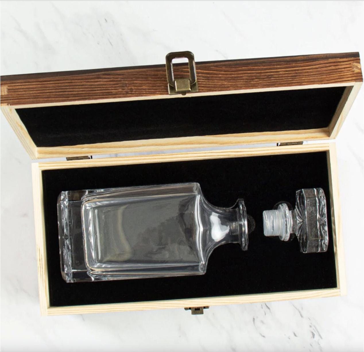 Custom Decanter Wooden Box Set