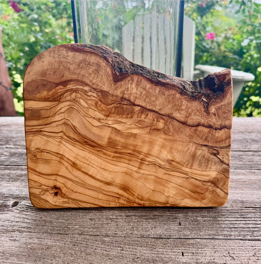 Custom Live Edge Rectangle Olive Wood Cutting Board