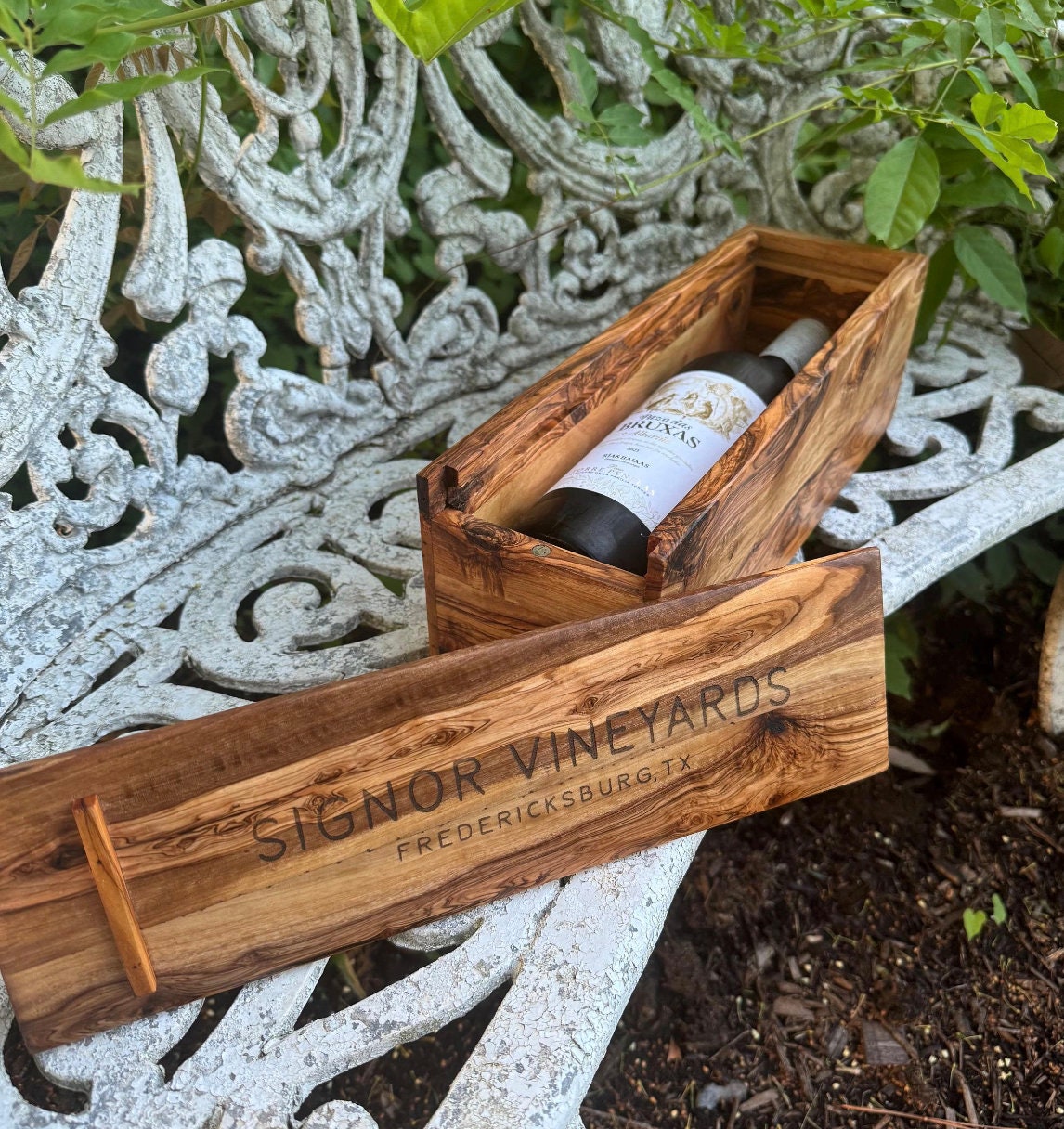 Custom Olive Wood Wine Boxes