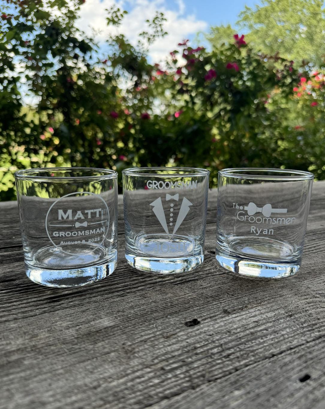 Custom Groomsmen Whiskey Glasses