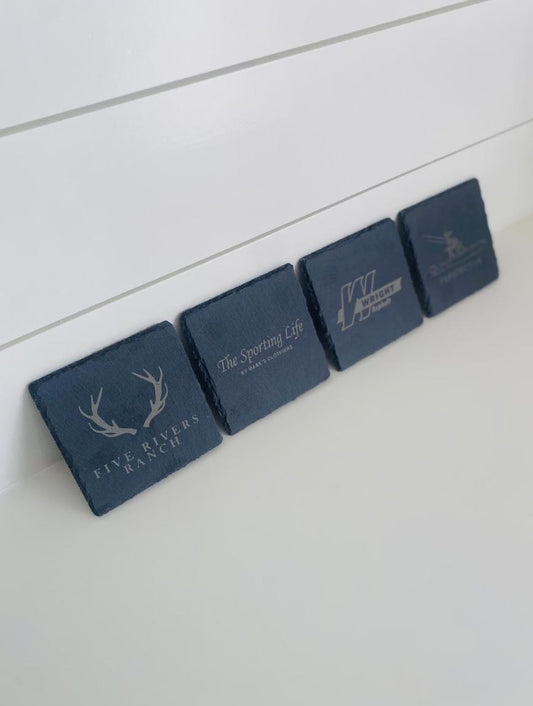 Engraved Company/Ranch Slate Coasters